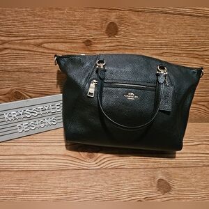 COACH black prairie satchel With Crossbody Strap Black